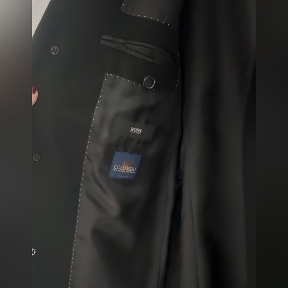 NWOT Men’s Hugo Boss Black Wool & Cashmere Overcoat (Size: M/L)!!! - Picture 4 of 6